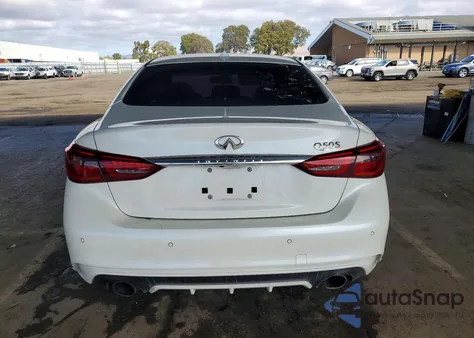 2018 Infiniti Q50 Red Sport 400 z USA, uszkodzony, nr VIN JN1FV7AP8JM640082